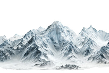 Snow-covered majestic mountains under a clear sky, showcasing the serene beauty of nature and the impressive peaks of the landscape.