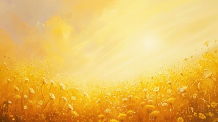 Radiant Expanse Vibrant Yellow Shine. Generative AI