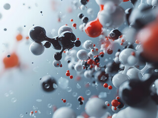 Oxygen molecules interacting in a chemical reaction