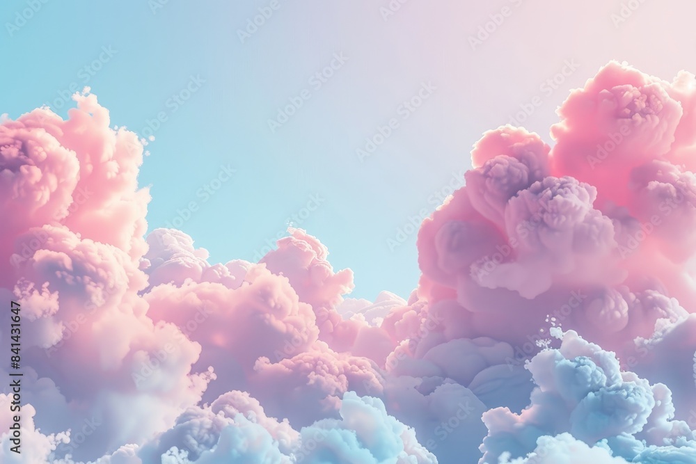 Poster the background is light blue with white smoke trails trailing across the floor and pink lighting. a 