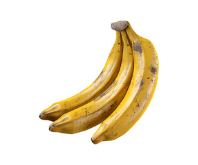 Bunch of ripe yellow bananas isolated on a white background perfect for healthy tropical fruit concepts