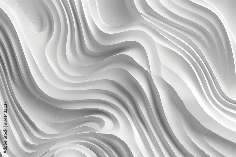 Poster the background is abstract white and gray with dynamic wavy lines. it can be used as a presentation 