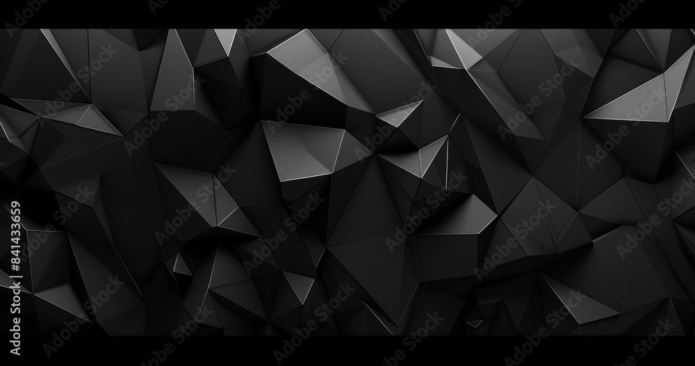 Poster the background is composed of polygons in an abstract geometric pattern. this was generated using ai