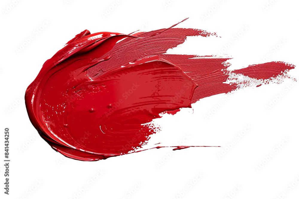 Poster paint texture isolated on transparent background