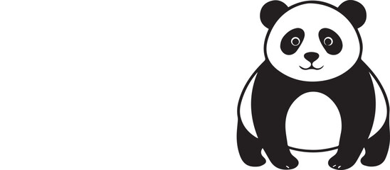 Panda silhouette vector art