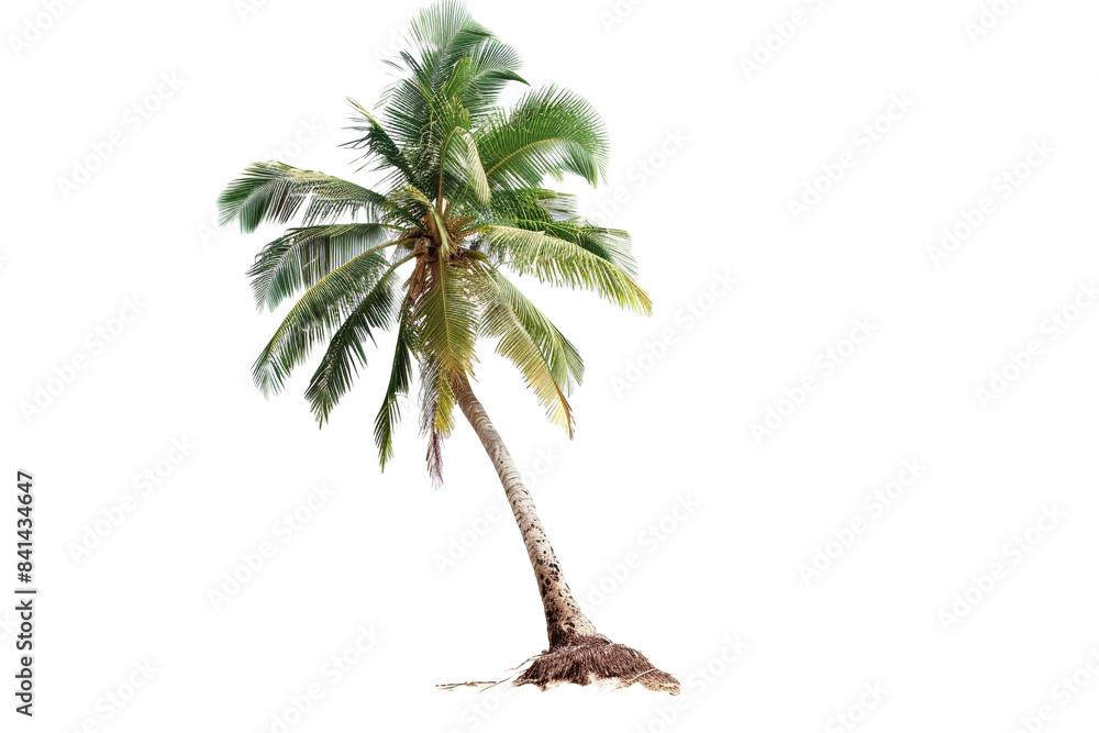 Wall mural palm trees on the beach isolated on transparent background