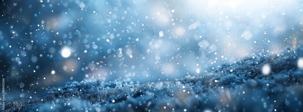 Poster snowdrifts over light snowfall in an ultrawide background.