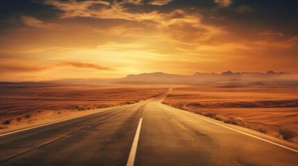 Captivating image of  embedded on a long road symbolizing endless possibilities and journey towards the future.