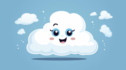 Engage your audience with a quirky cartoon cloud and speech bubble design for Generative AI content.