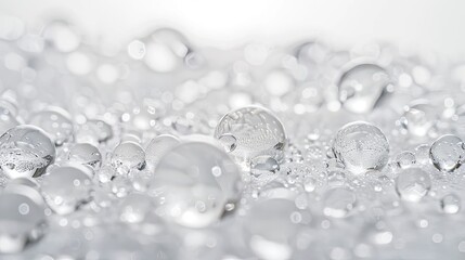 Water drops white background. Generative AI