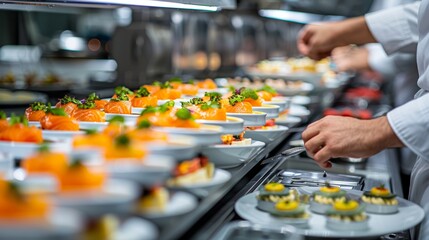Artistic vegetarian plating  chef guided cooking class participants showcase culinary creativity