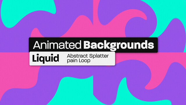 Liquid Paint Splatter Flat Animated Backgrounds 099 