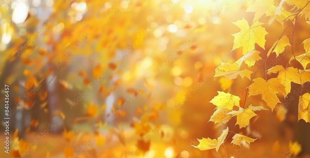 Aufkleber the background is comprised of soft blurred beautiful bokeh with an orange, gold, and red border of 