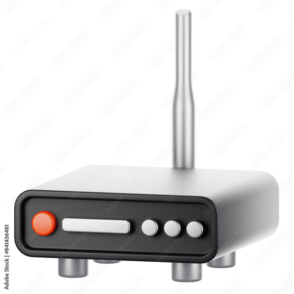 Poster 3d rendering wifi router icon. gadget and technology concept