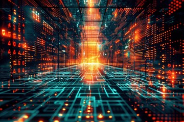  Abstract DNA helix with binary code