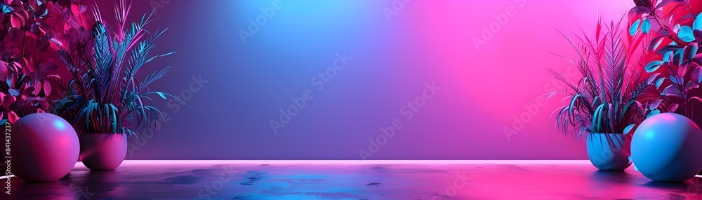 Aufkleber vibrant neon gradient backdrop for showcasing products and concepts with copy space