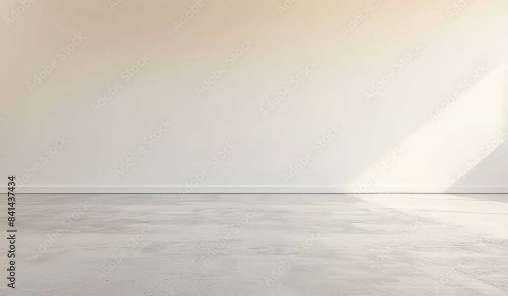 Poster light pearl color abstract background for showing products. incident light from the window.