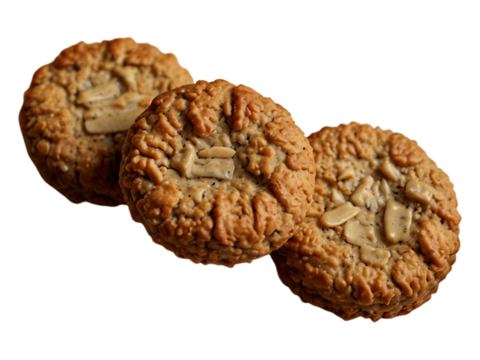 anzac biscuits isolated on white