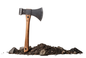 wood cutting ax isolated on transparent background ,axe png 
