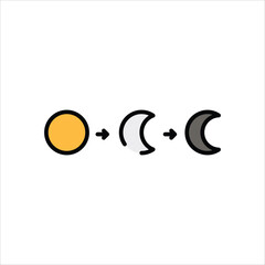 Moon Phases vector icon