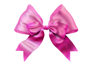 pink bow isolated on transparent background