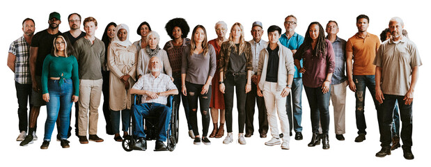 PNG diverse people, transparent background