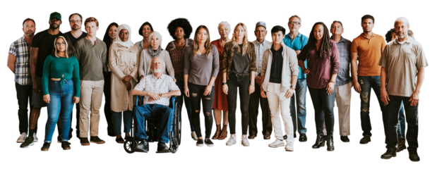 PNG diverse people, transparent background