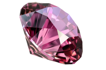 pink diamond isolated on transparent background