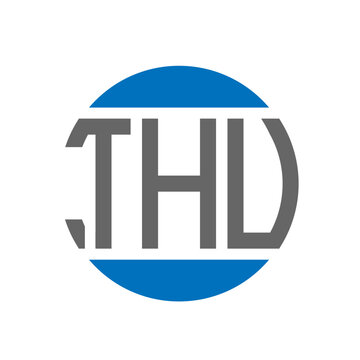 THV letter logo design on white background. THV creative initials circle logo concept. THV letter design.