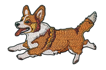 Cute animated Corgi dog illustration, full of energy and joy, perfect for pet-themed designs and projects.