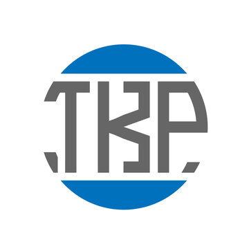 TKP letter logo design on white background. TKP creative initials circle logo concept. TKP letter design.