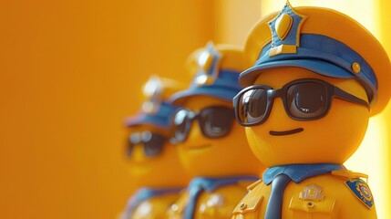 Emoji Police, Law Enforcement Emojis, Funny Emoji Cop, Emoji Squad, Serious Look