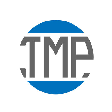 TMP letter logo design on white background. TMP creative initials circle logo concept. TMP letter design.