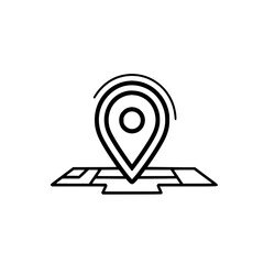 Map icon, direction icon, location icon, pin icon, pointer icon, travel icon, mark icon, marker icon, navigation icon, destination icon, cartography icon, positioning icon, travel destinations icon, a