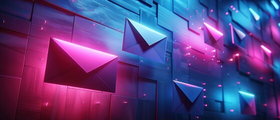 Engaging Email Template Header Glowing Gradient for Enhanced Reader Interest