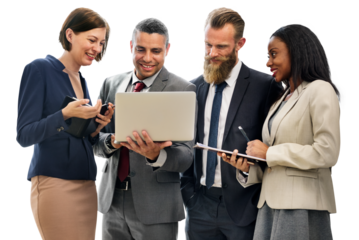 Png business team working together sticker, transparent background