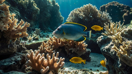 Obraz premium coral reef and fish