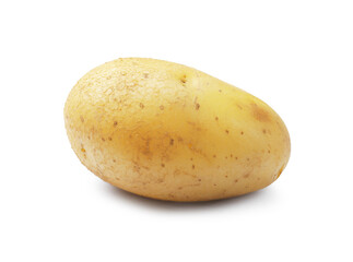 Tasty young boiled potato isolated on white