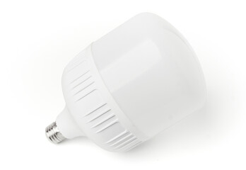 LED light bulb (Light-Emitting Diode) isolated on white background. LED Lamp saves more energy than...