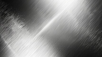 Abstract metallic texture with bright light reflections. Shiny, industrial surface with a brushed, gradient finish.
