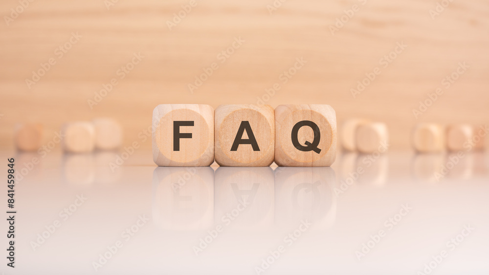 Poster faq wooden blocks offer simple, engaging answers and info to assist users effectively