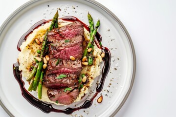 Succulent Balsamic Roasted Beef Medallions with Toasted Pine Nuts