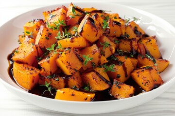 Balsamic Glazed Butternut Squash - Sweet and Savory Delight