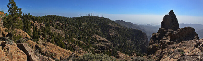 View from Pico de las Nieves on Gran Canaria,Canary Islands,Spain,Europe
