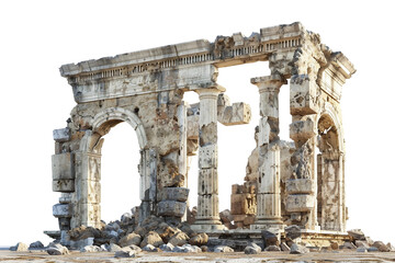Ancient Ruins of Lost Civilizations Revealed Isolated on Transparent Background
