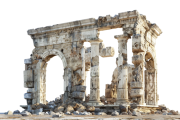 Ancient Ruins of Lost Civilizations Revealed Isolated on Transparent Background