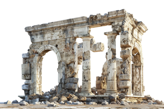 Ancient Ruins of Lost Civilizations Revealed Isolated on Transparent Background