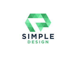 Letter P logo design template.