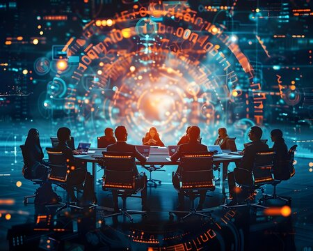 Futuristic Virtual Roundtable Discussion with Diverse Participants Connected through Secure Digital Network