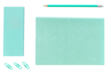 Blank blue note paper stationary design element